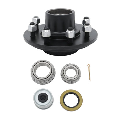 Set of 4 8-Lug 6.5" Trailer Wheel Hub Kit for 7000lb Trailers