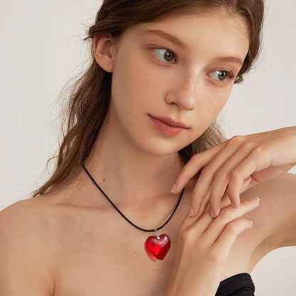 Zeffy Heart Necklace for Women - Dainty 14K Gold Plated
