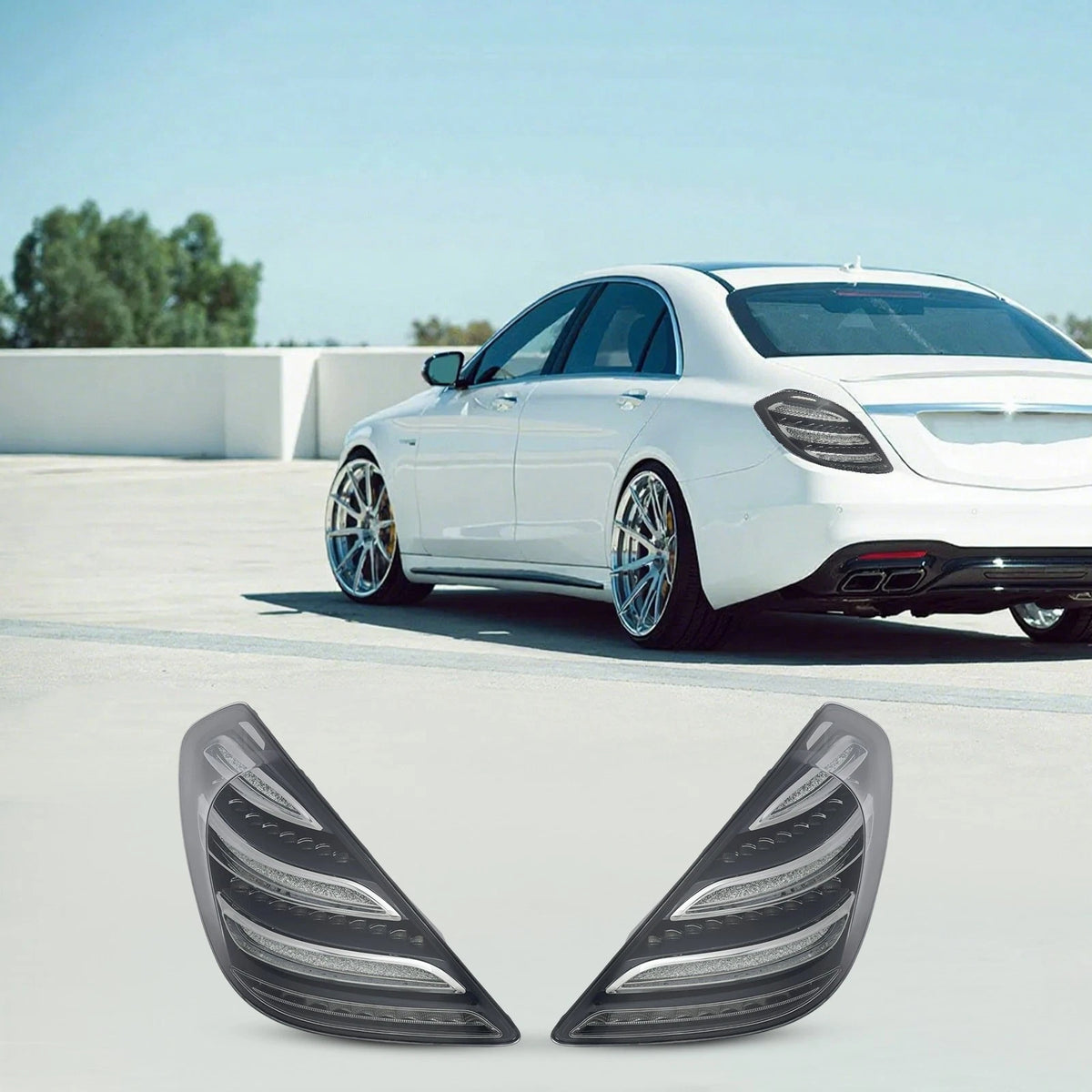 Dynamic LED Tail Light Pair Set for Mercedes-Benz S-Class W222 (2014–2016) 84201FN01B