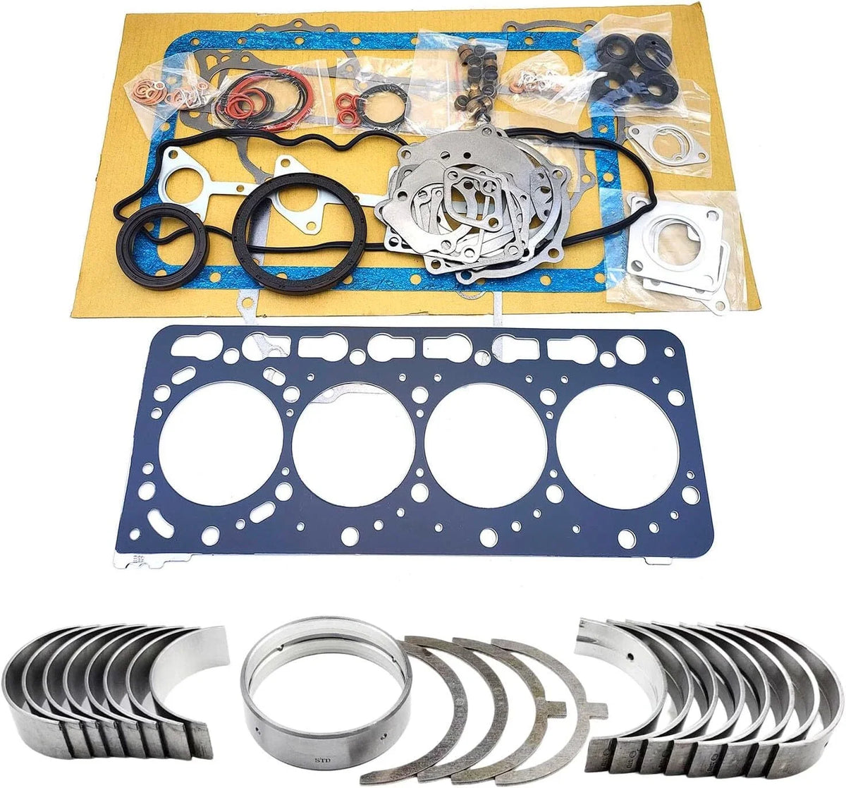 Complete Cylinder Head & Gasket Kit for Kubota V3300 V3800 (16V)