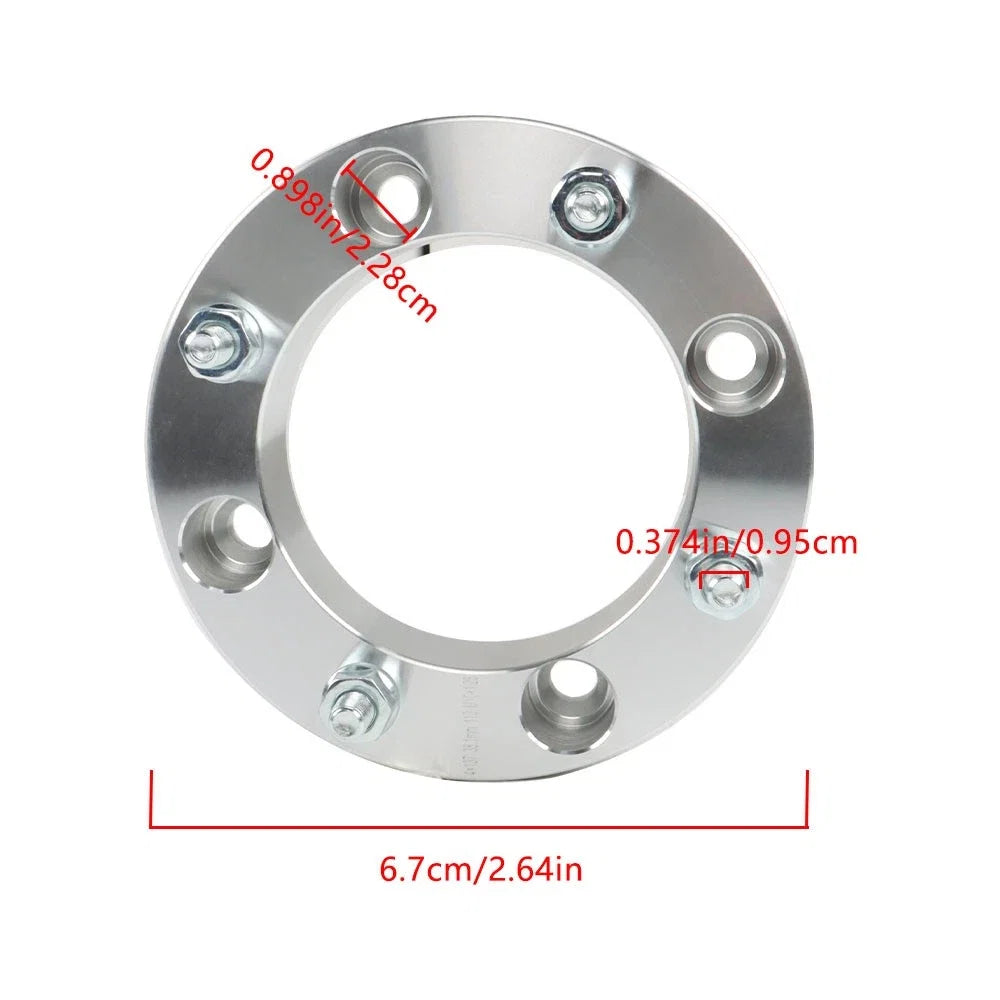 Set of 4 Wheel Spacers 1.5" 4x137 M10x1.25 for Kawasaki Mule 500-610