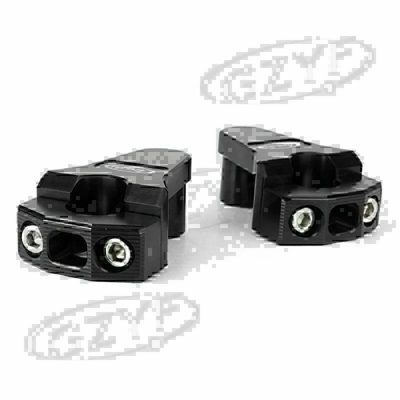 2X 7/8" CNC Handlebar Mount Clamp Riser for Honda Yamaha Suzuki Kawasaki BMW