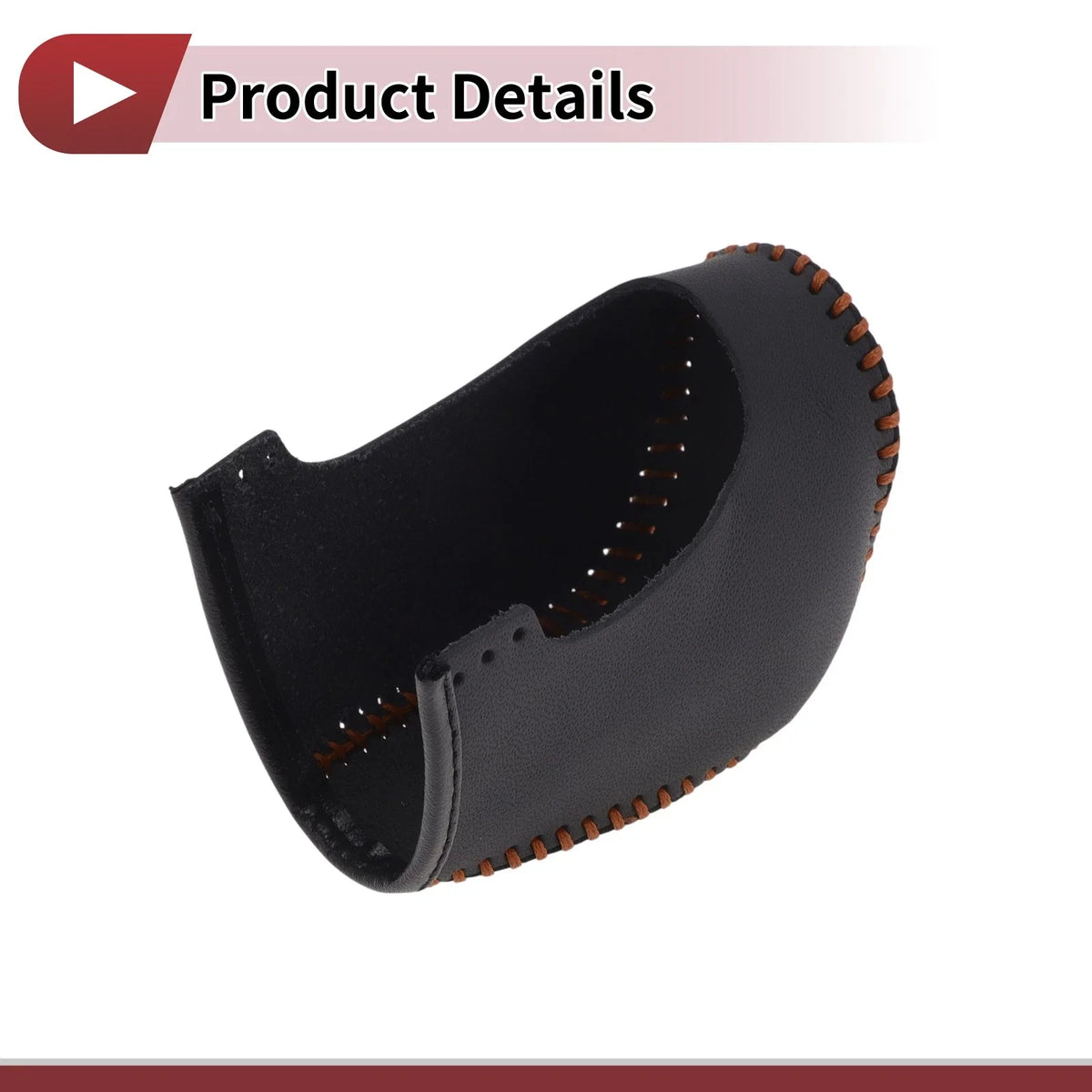 1 Pc Gear Shift Knob Cover for Hyundai Sonata (2011–2014) Black Brown Faux Leather