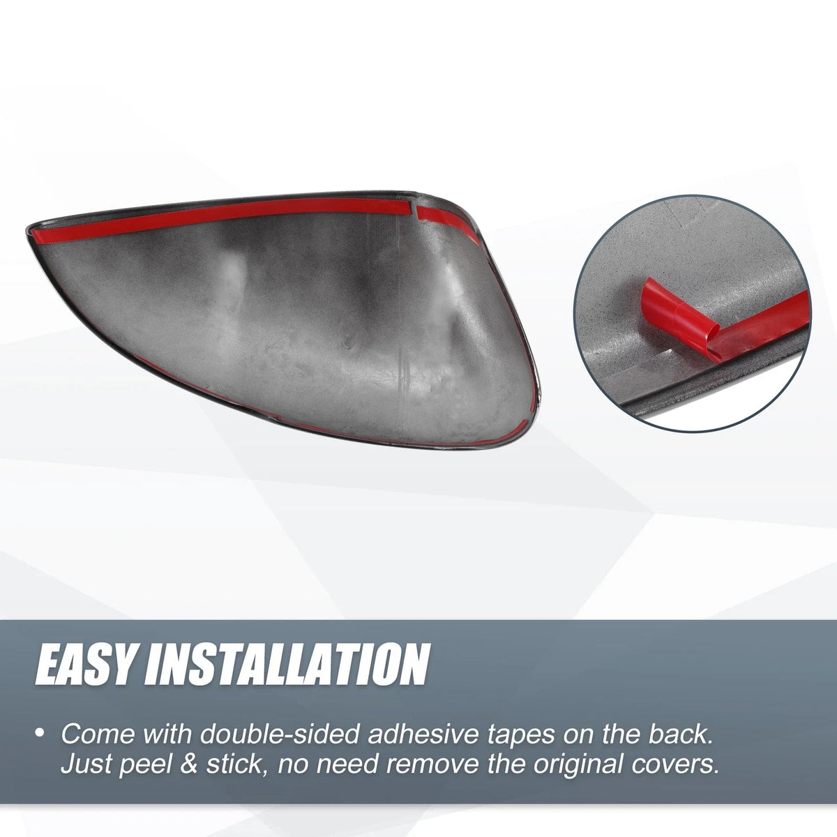 1 Pair Rearview Mirror Cover Overlay Gloss Black for Honda Accord (2018–2021)