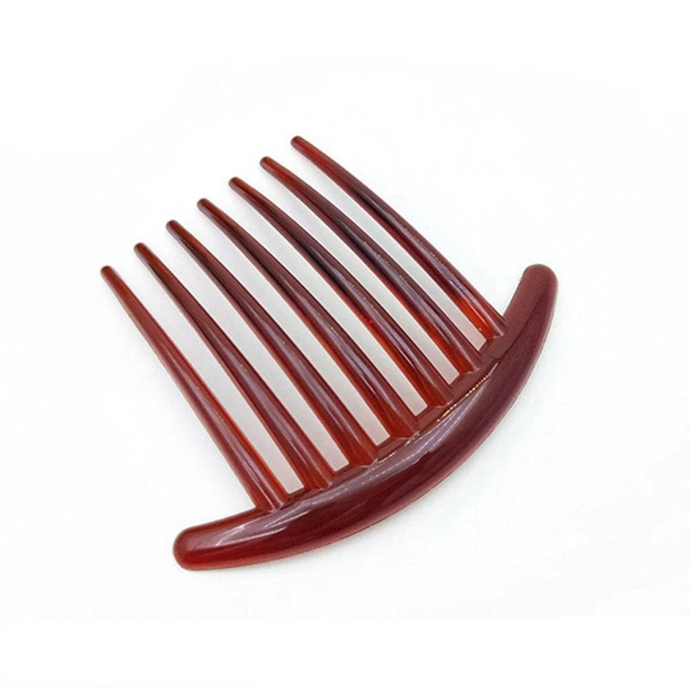 6X Plastic French Twist Combs for Women's Hair - Black