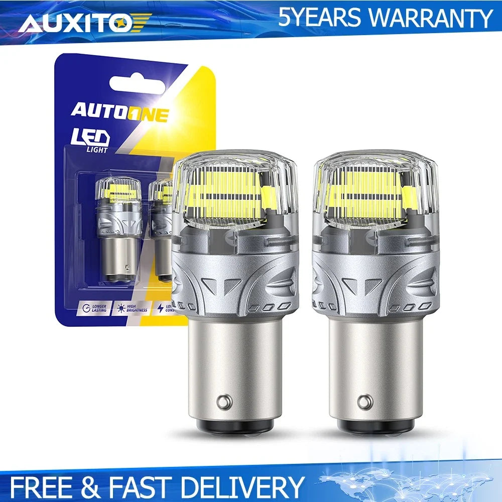 2X 1157 Error Free White LED Turn Signal Bulb for