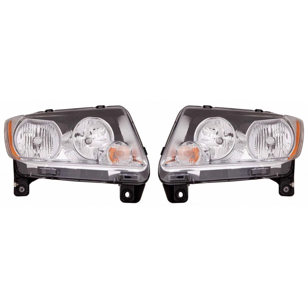Headlight Assembly Pair for Jeep Compass (2011–2013) PLX-M0-333-1190L-ASN-CL360A50, CH2518139, CH2519139