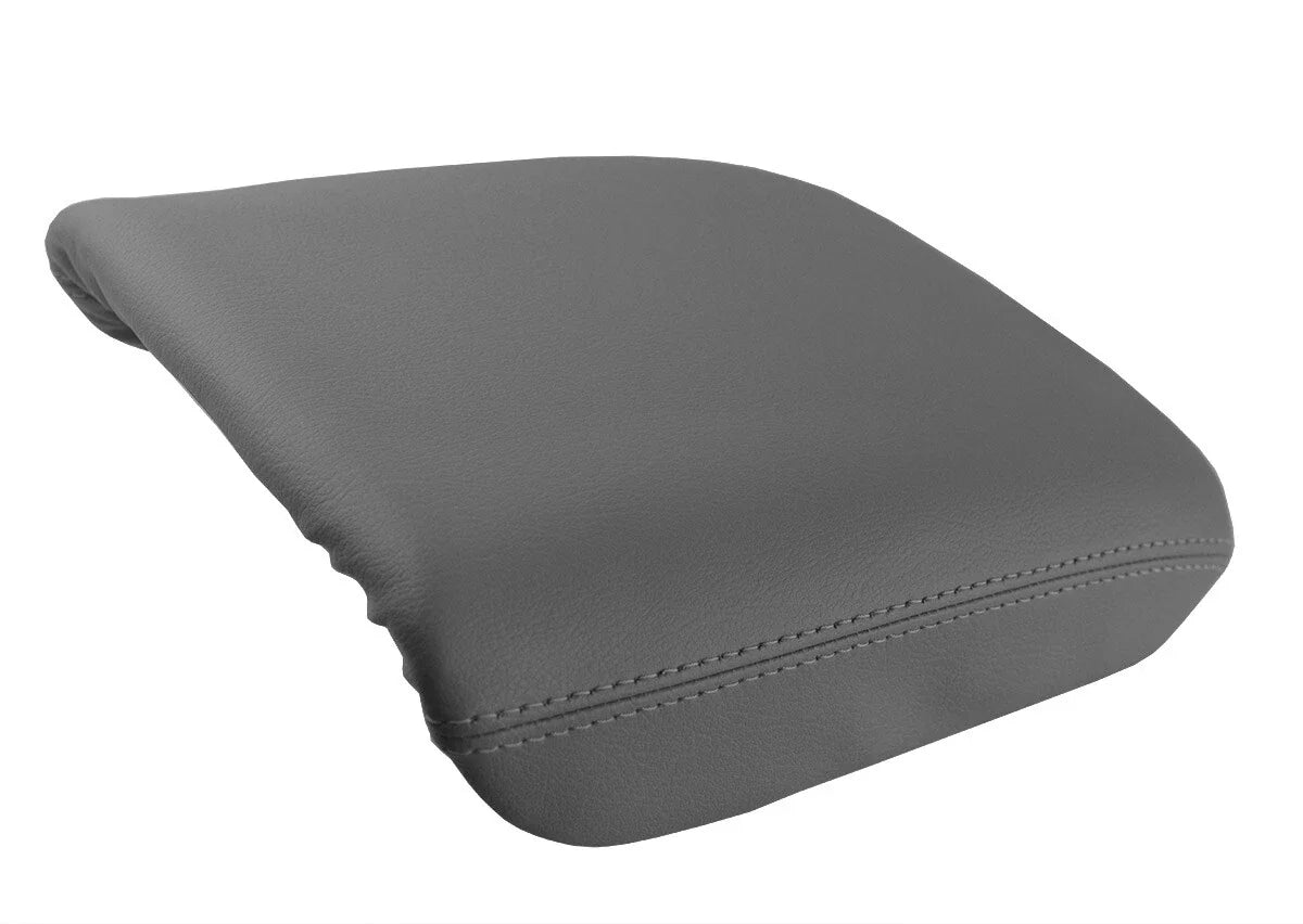 Leather Console Lid Pull Over Cover for Honda Pilot (2003–2008) Gray