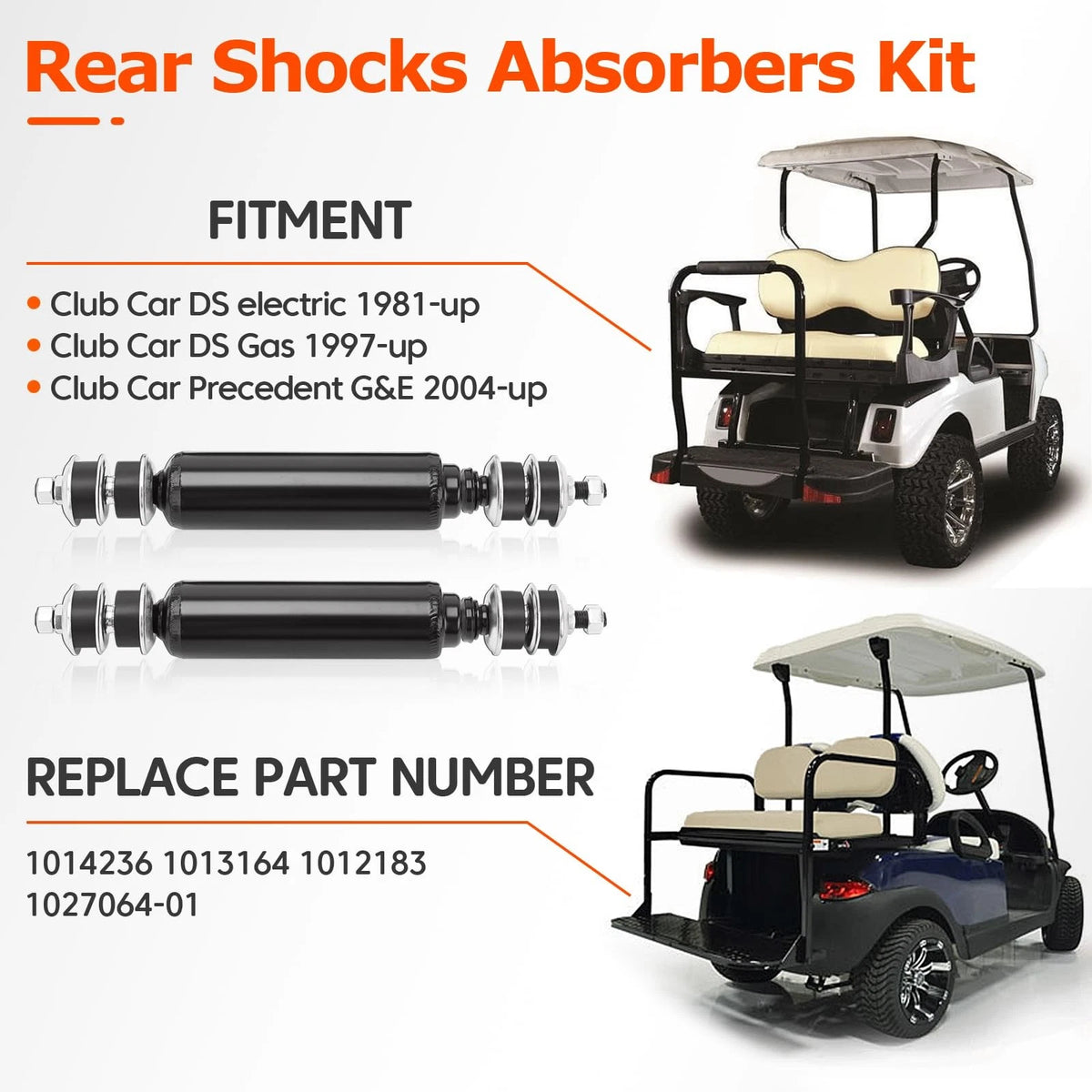 Shock Absorbers Kit for Club Car DS Golf Cart (Compatible)
