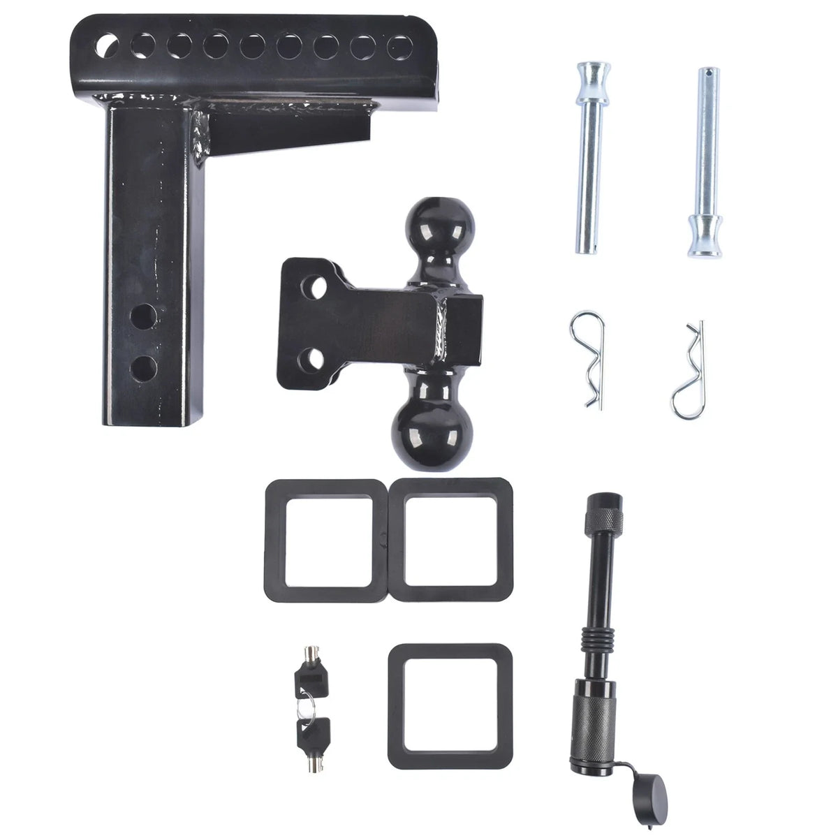 Adjustable Drop Trailer Hitch for 2” & 2-5/16” Ball (22)