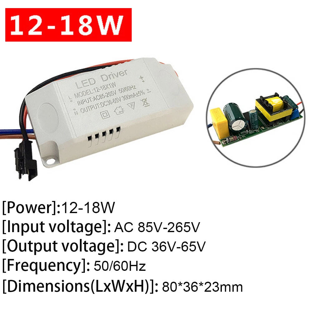 10X LED Driver Transformer Power Supply DC 18W 300mA