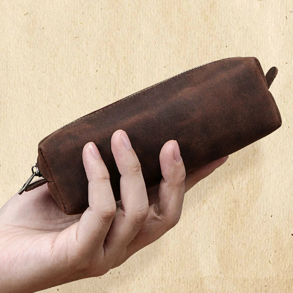 Leather Pen Pouch for Handmade Stationery Storage