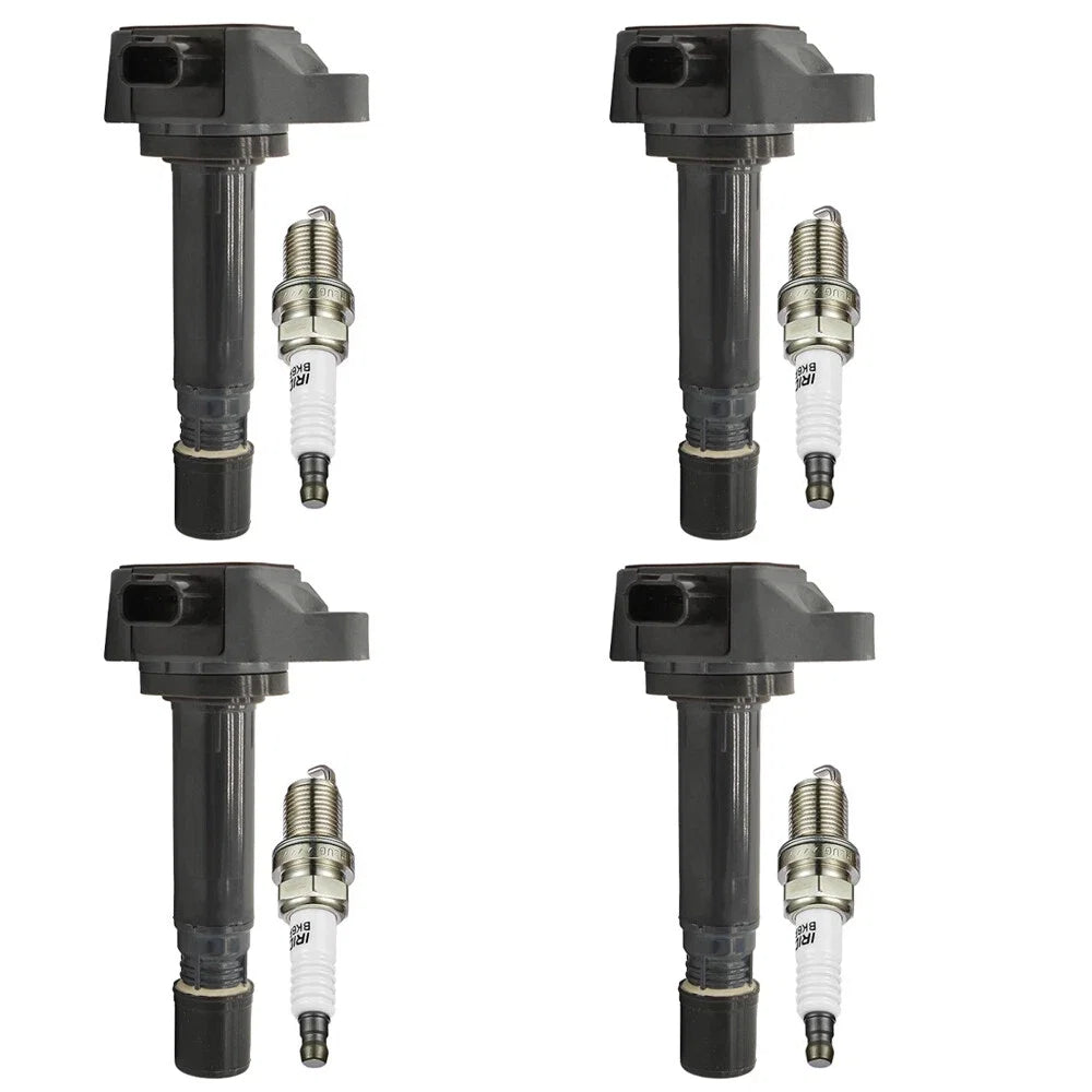 Set of 4 Ignition Coils + 4 Spark Plugs for Honda Civic 1.8L (2006–2011)