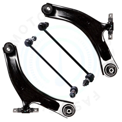 Set of 4 Front Control Arms & Stabilizer Bar Links for Nissan Rogue (2008–2013)