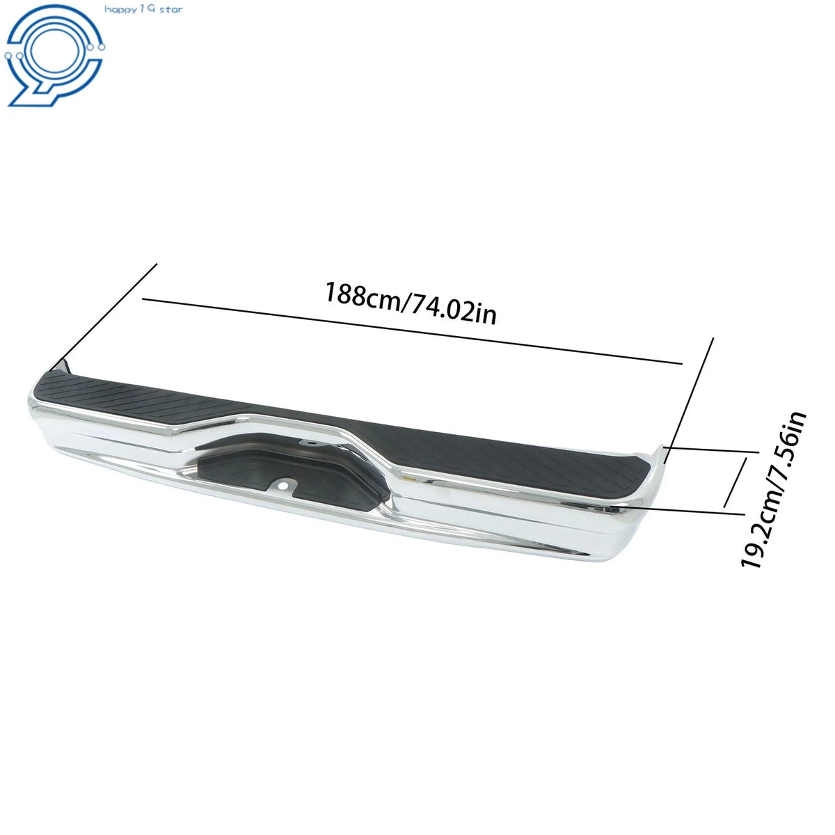 Step Bumper Chrome with Pads for Ford Econoline E150 E250 E350 (1992–2014)