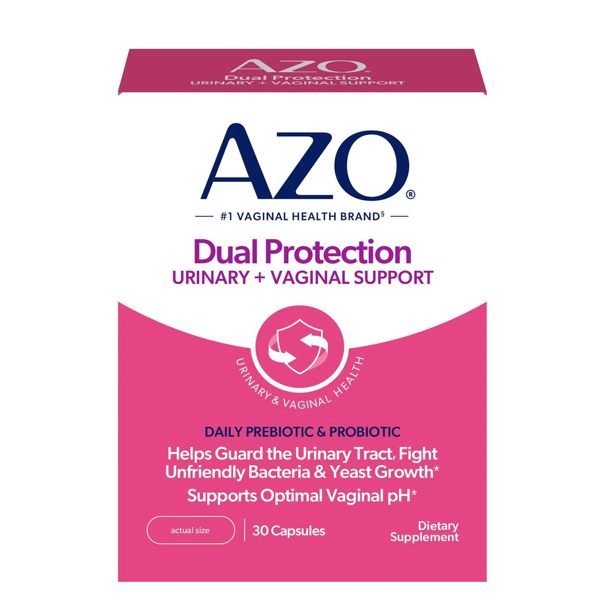 AZO Dual Protection for Urinary + Vaginal Support (30 Count)