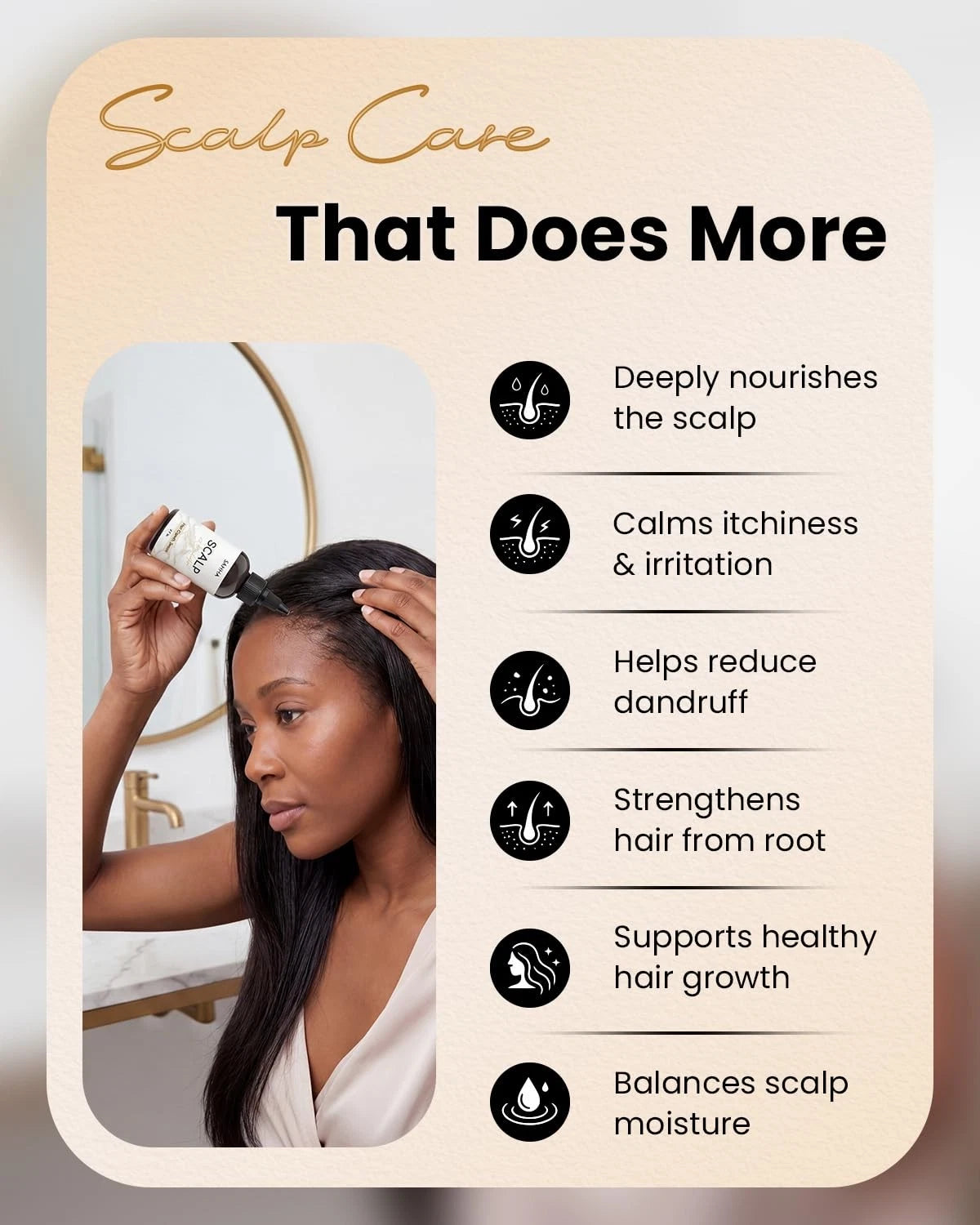 Sahha Hair Growth Oil Scalp Stimulator for Thinning (Pack of 1)