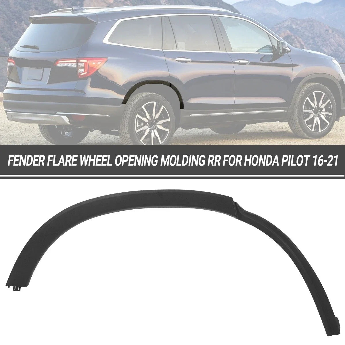 Rear Right Fender Flare Wheel Opening Trim for Honda Pilot (2016–2022)