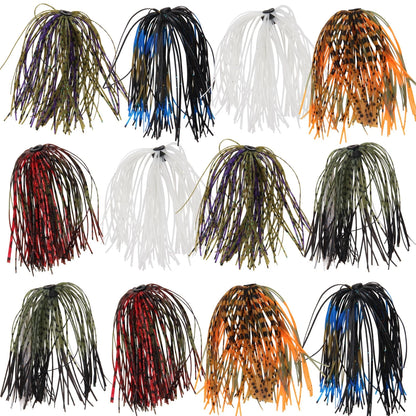 12X Spinnerbait Skirts for Bass Fishing Jigs - Multicolor Replacement