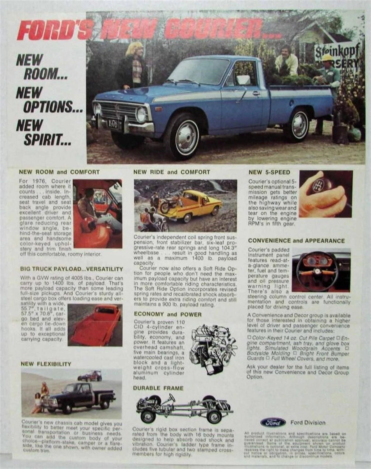 Sales Folder for Ford Courier Pickup Truck (1976)