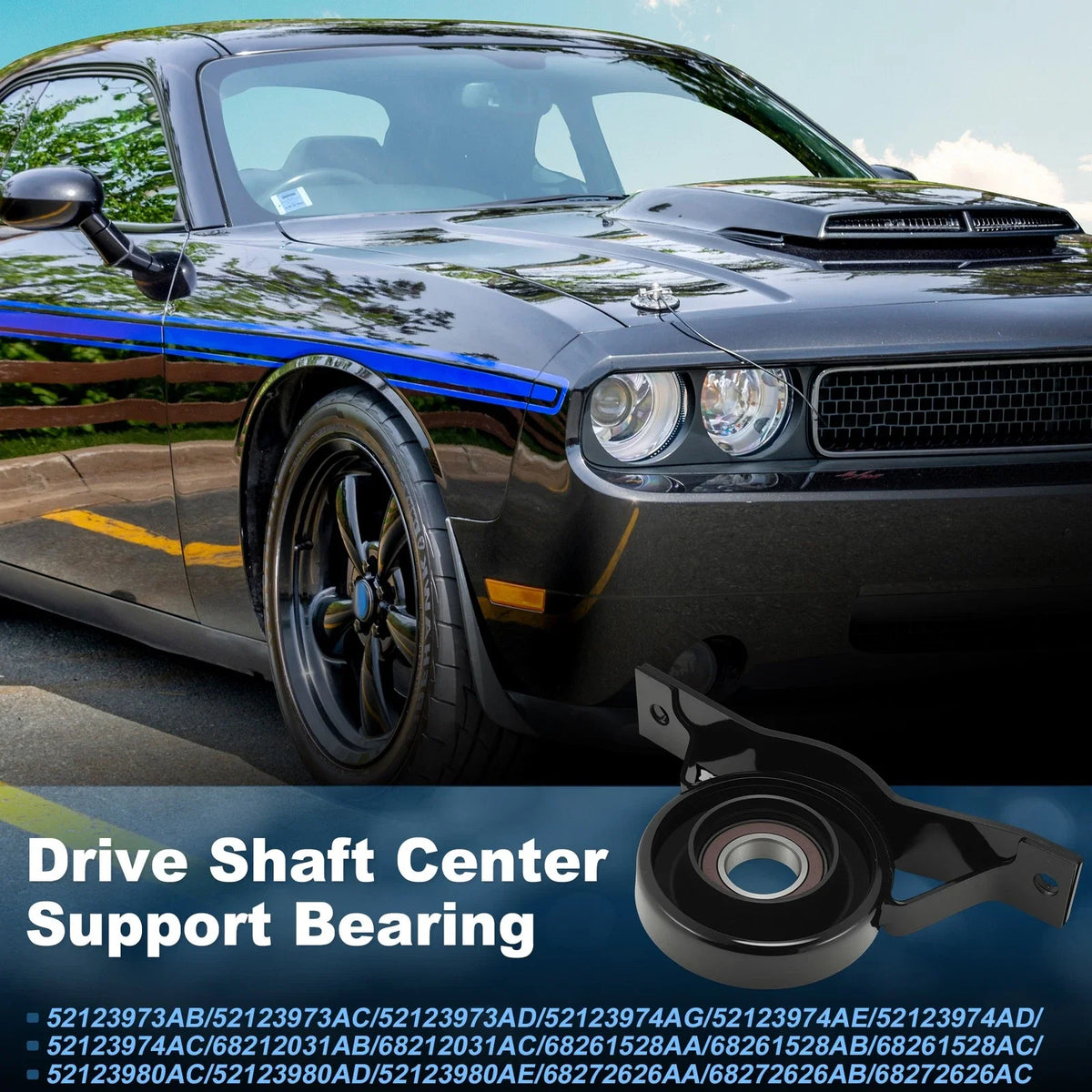 Drive Shaft Center Support Bearing for Chrysler 300 (2015–2018) No. 52123973AB