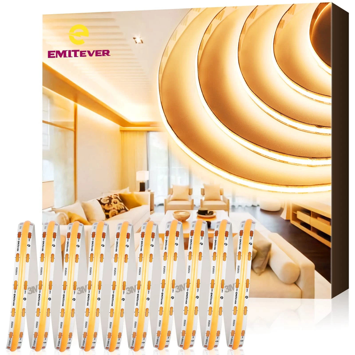 32.8ft COB LED Strip Lights for Automotive Use (Warm White 2700K)