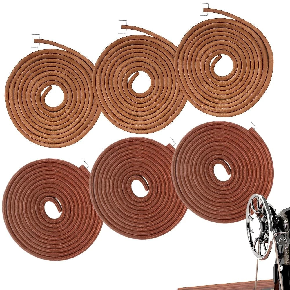 6 Pack 72 Inch Treadle Sewing Machine Belt - Cowhide Rubber