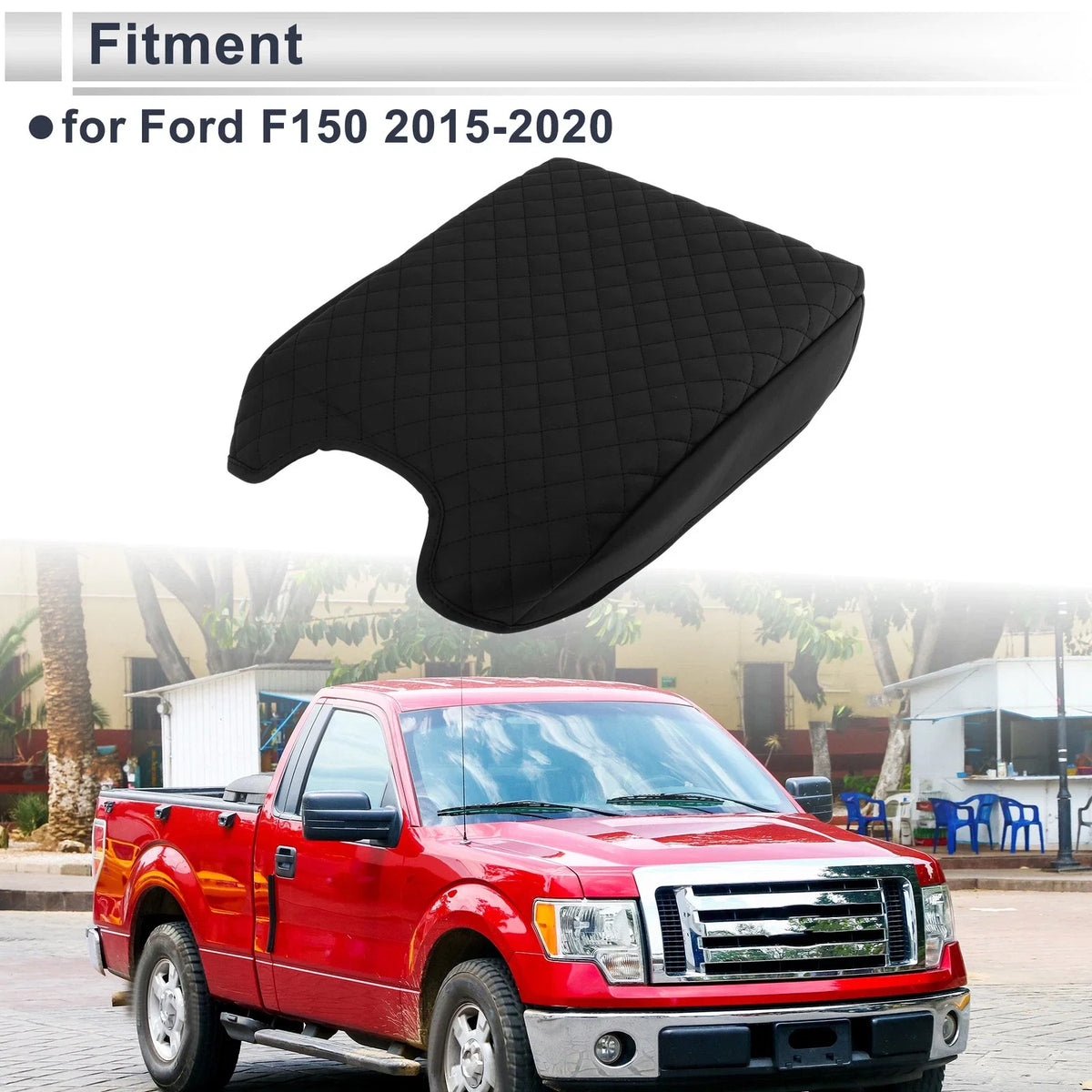 Center Console Cover for Ford F150 (2015–2020) Black 1 Pc