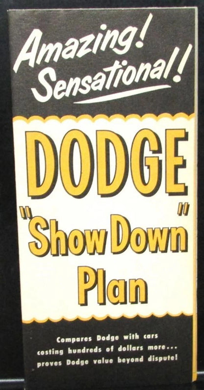 Dodge Dealer Sales Brochure Folder for Dodge (1952)