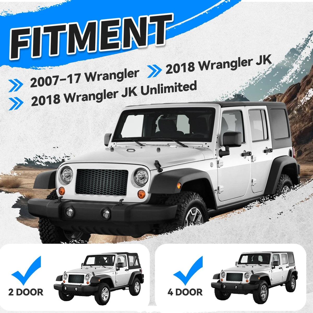 Roof Rack Luggage Carrier for Jeep Wrangler JK (2007–2018)