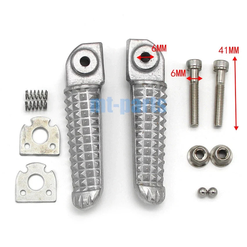 Silver Rear Footrest Pegs for Yamaha YZF R1 (1998–2019) R1M (2015–2018)