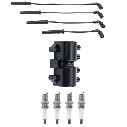 Ignition Coil and Spark Plug Kit for Chevy Pontiac Wave (2004–2011) 18120491, UF503, 96253555, 93363483, 19005262