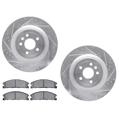 Rotor Set for Lincoln MKT (2013–2019) | Drilled and Slotted | ALX-PAU-DF-7512-54209-CLA3
