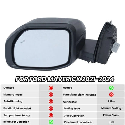 Heated Power Mirror Left Driver Side for Ford Bronco Sport (2021–2024)