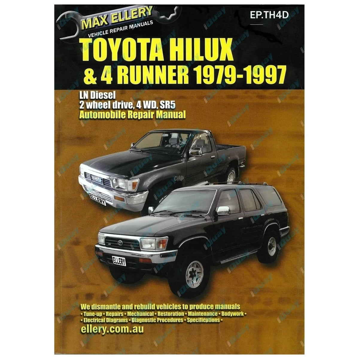 Workshop Manual for Toyota Hilux Diesel L LN40 LN46 LN55 MaxEllery Repair Book