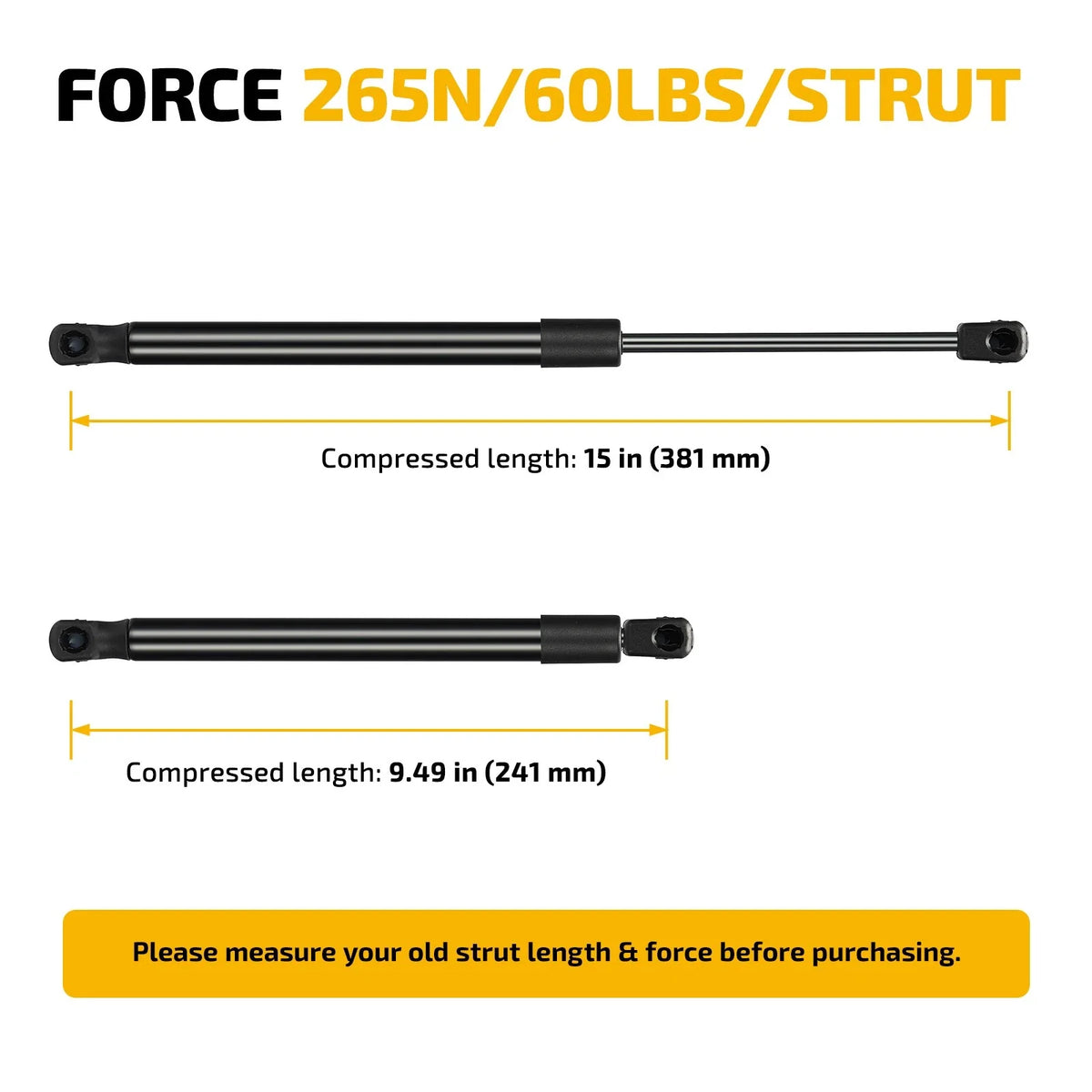Gas Spring Shock Lift Support for Camper Shell Door (C16-23994)