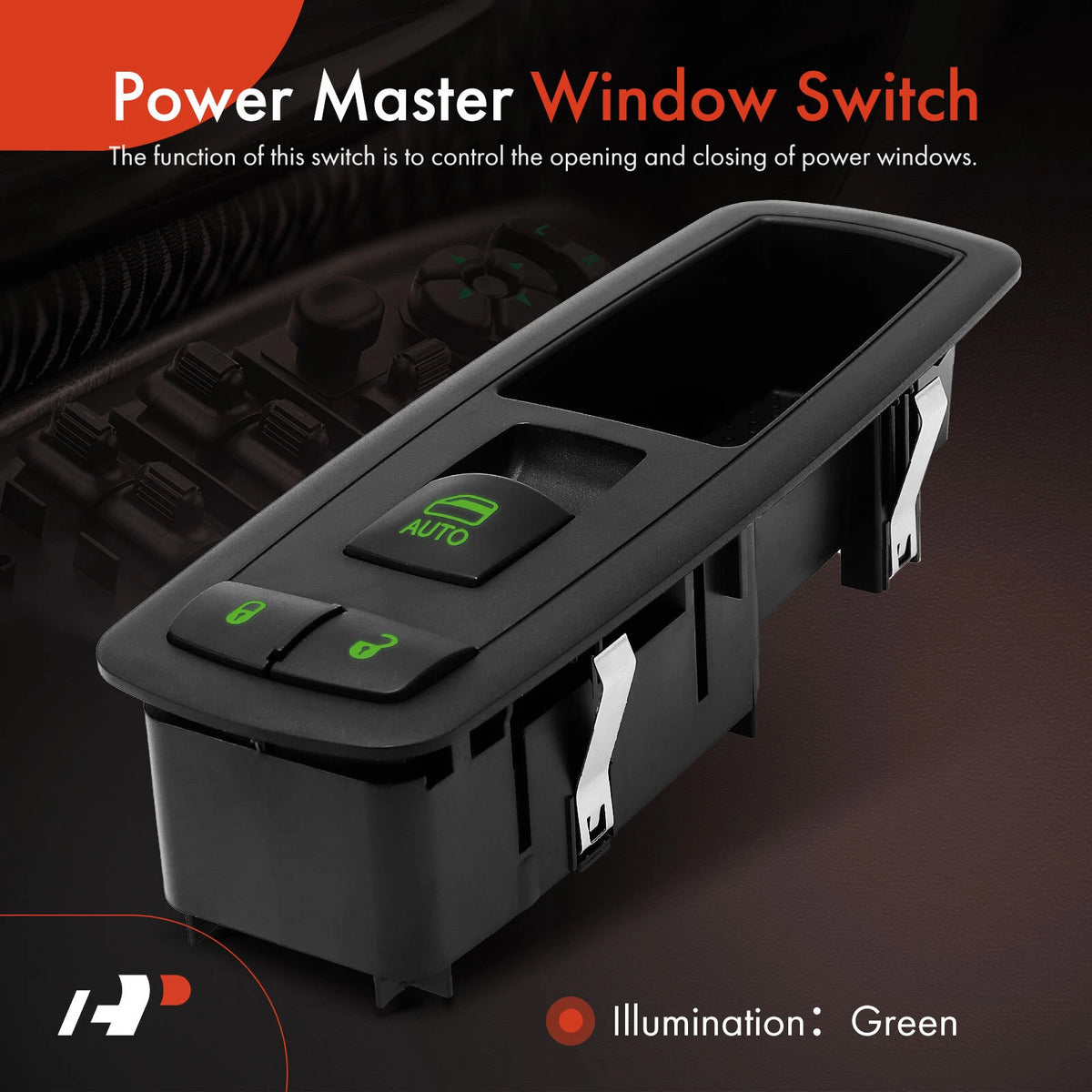 Front Left Power Window Switch for Dodge Ram 1500 2500 3500 ProMaster (4602870AB, 4602870AC, 4602870AD, DWS523)