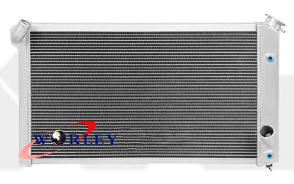 3Row Aluminum Radiator + Fan for Chevy Corvette C3 V8 5.7L 7.4L (1973-1976)