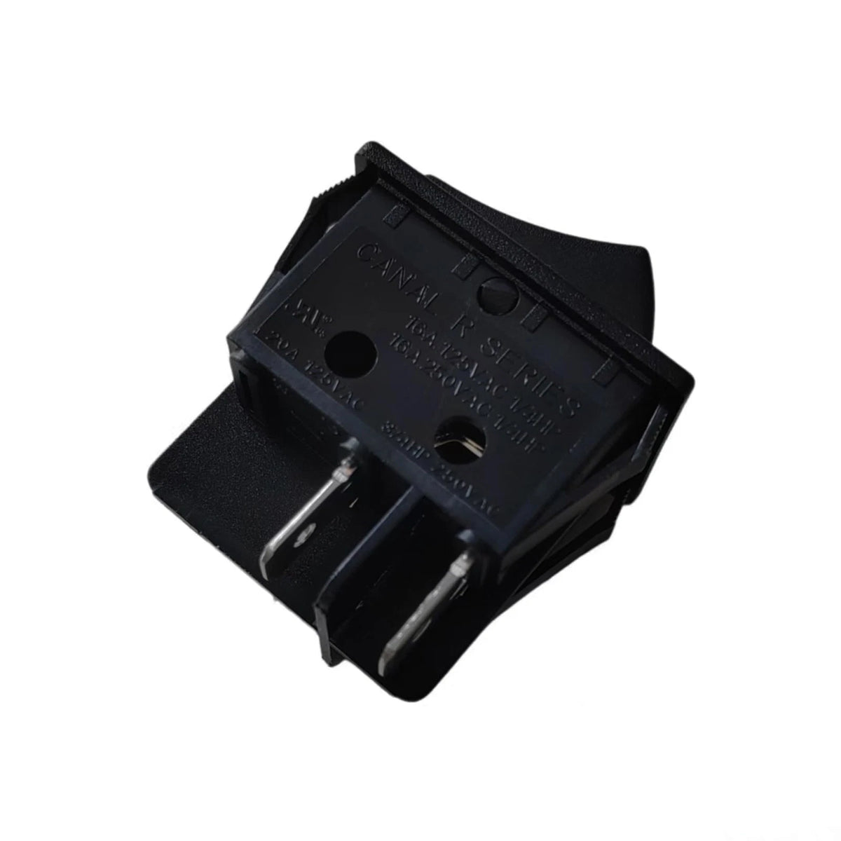 On/Off Rocker Switch for Canal R Series (20A 125/250VAC) DPST 4 Pins Black