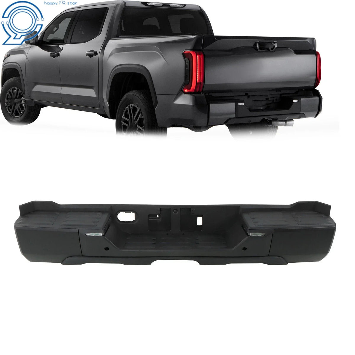 Rear Step Bumper Assembly for Toyota Tundra (2022–2024) Steel Black