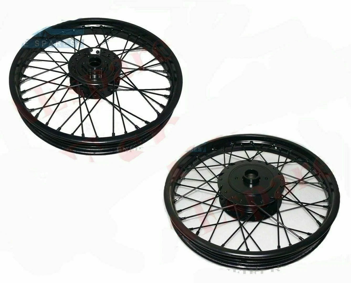 40 Spoke Front Disc Brake & Rear Wheel Rim 19" for Royal Enfield Electra Std