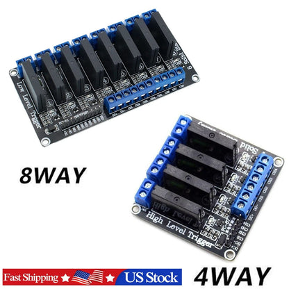 4/8 Channel 5V DC Relay Module Solid State SSR G3MB-202P for Arduino