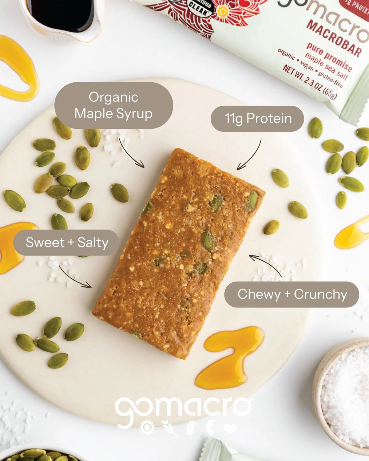 12X GoMacro MacroBar Organic Vegan Protein Bars (Light Brown)