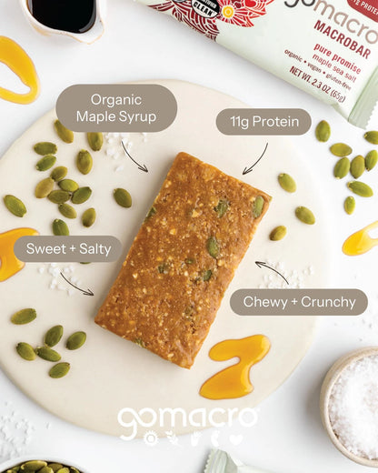12X GoMacro MacroBar Organic Vegan Protein Bars (Light Brown)