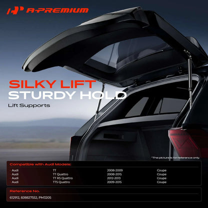2X Rear Trunk Lift Support Struts for Audi TT (2006–2014) 8J8827552, PM3205