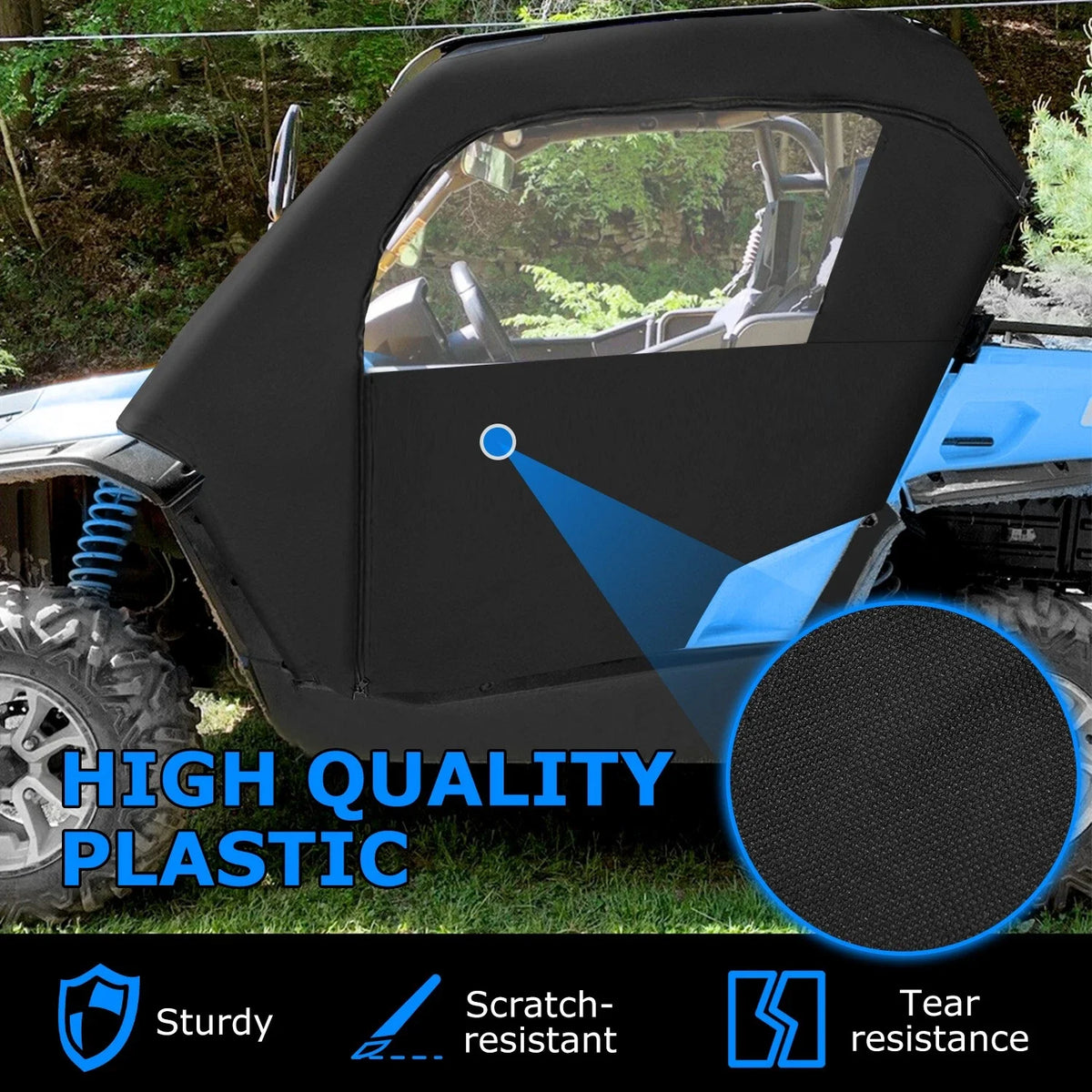 Set of 4 Soft Doors & Rear Panel Cab Enclosures for Can-Am Commander 800/1000 (2011–2020)