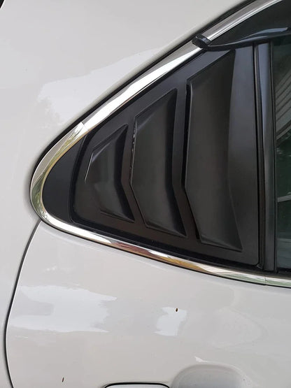 Gloss Black Window Louvers Rear Side Vent Cover for Toyota Camry (2018–2024)