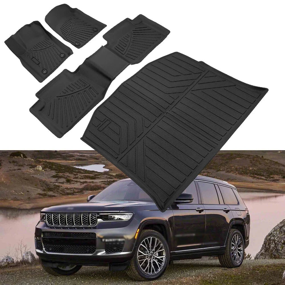 Set of 4 Floor Mats & Cargo Liner for Jeep Grand Cherokee (2016–2022)