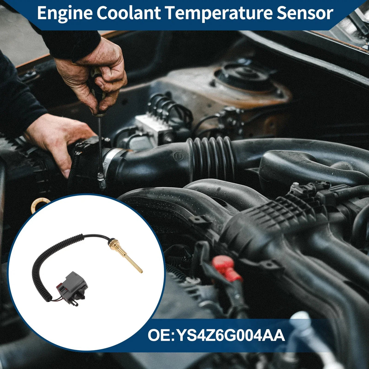 Engine Coolant Temperature Sensor for Ford (2000–2006) No.YS4Z6G004AA