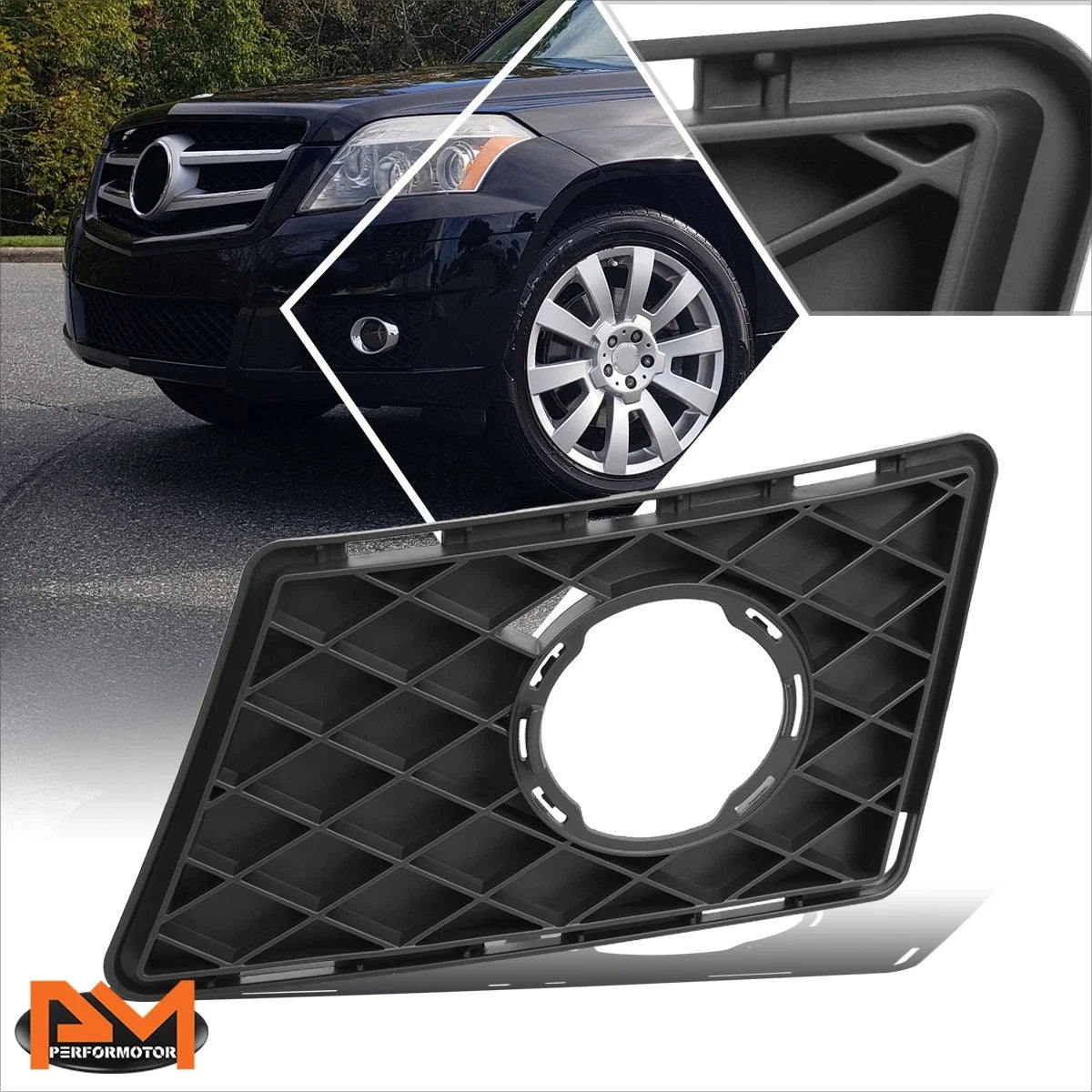 Fog Light Lamp Bezel for Mercedes-Benz GLK350 (2010–2012) - Left Side, Black